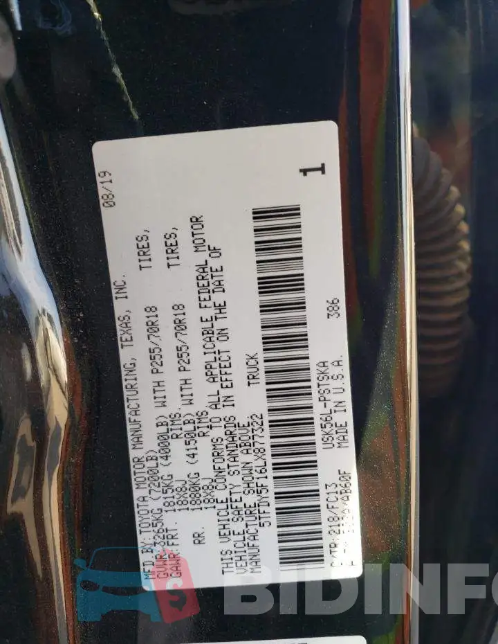 5TFDY5F16LX877322 Photo# 12