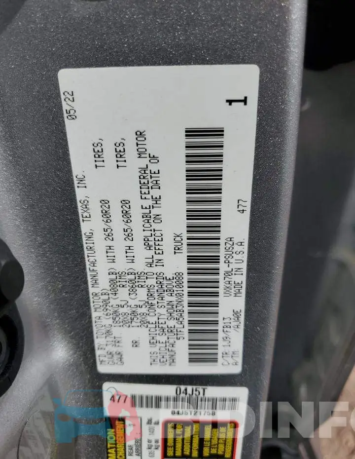 5TFLA5AB3NX010088 Photo# 12