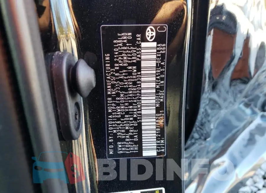 5YFB4MDE2PP048304 Photo# 12