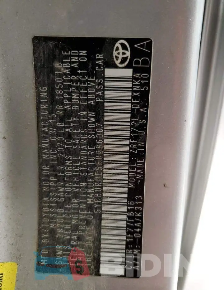 5YFBURHE5FP286007 Photo# 12