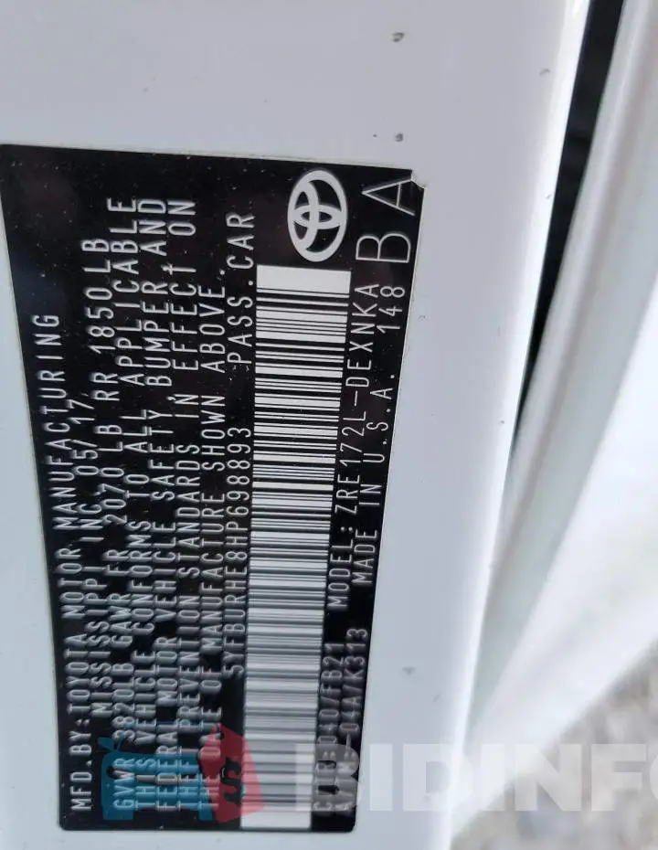 5YFBURHE8HP698893 Photo# 12