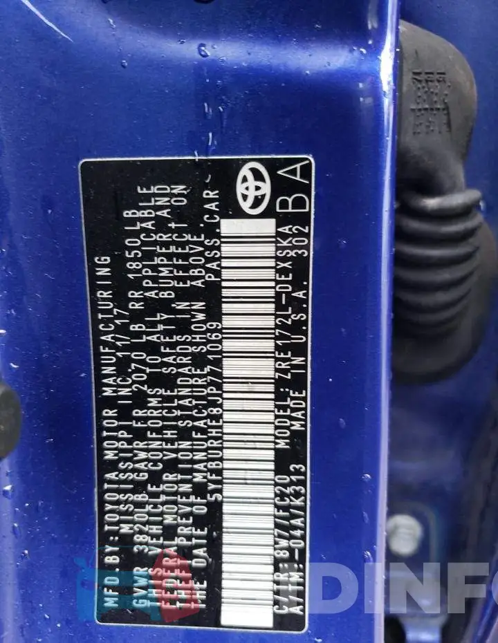 5YFBURHE8JP771069 Photo# 13