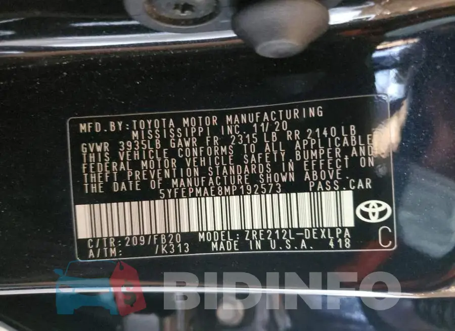 5YFEPMAE8MP192573 Photo# 13