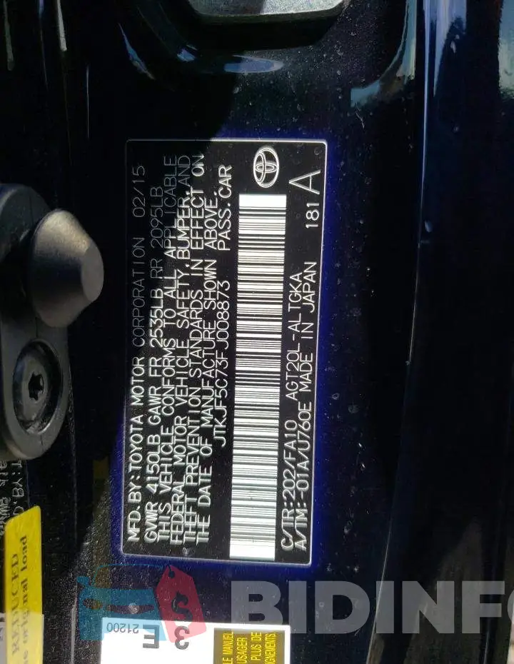 JTKJF5C73FJ008873 Photo# 12