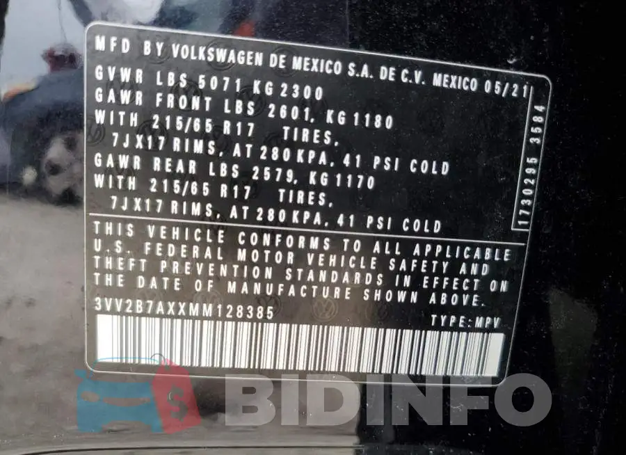 3VV2B7AXXMM128385 Photo# 13
