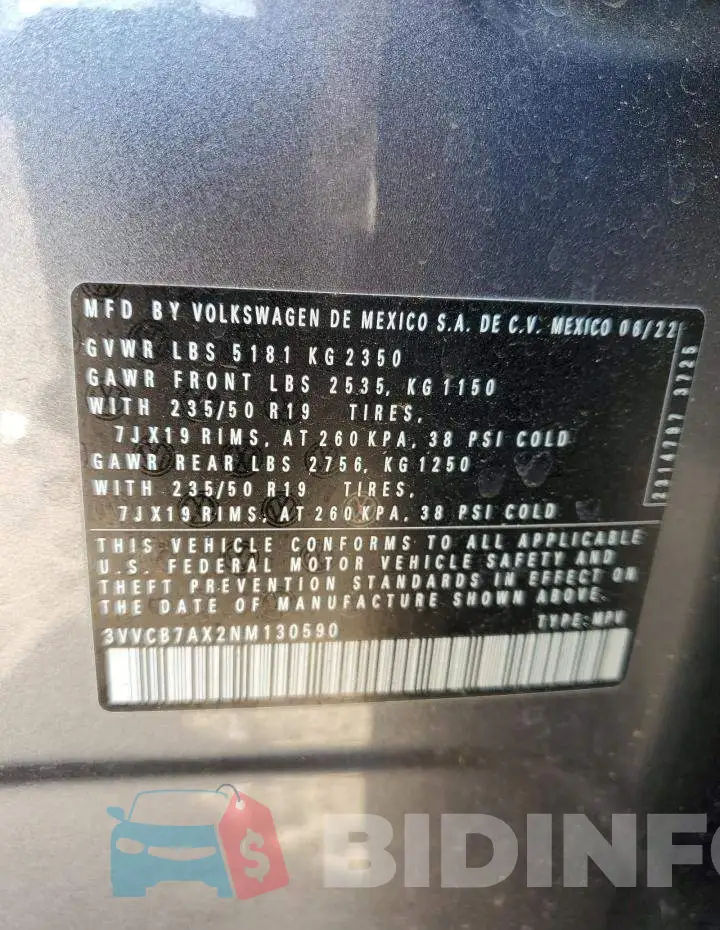 3VVCB7AX2NM130590 Photo# 13