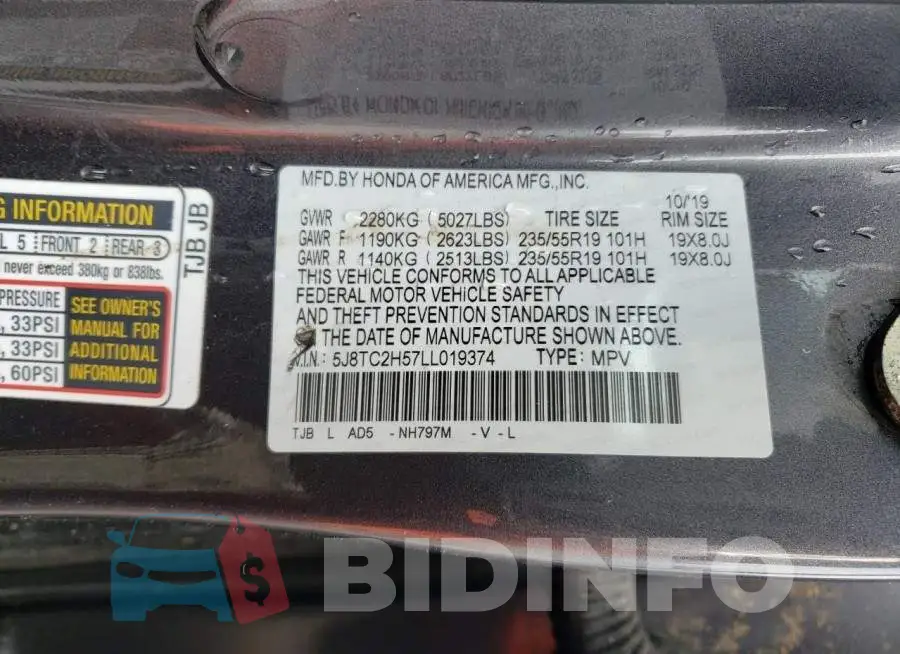 5J8TC2H57LL019374 Photo# 14