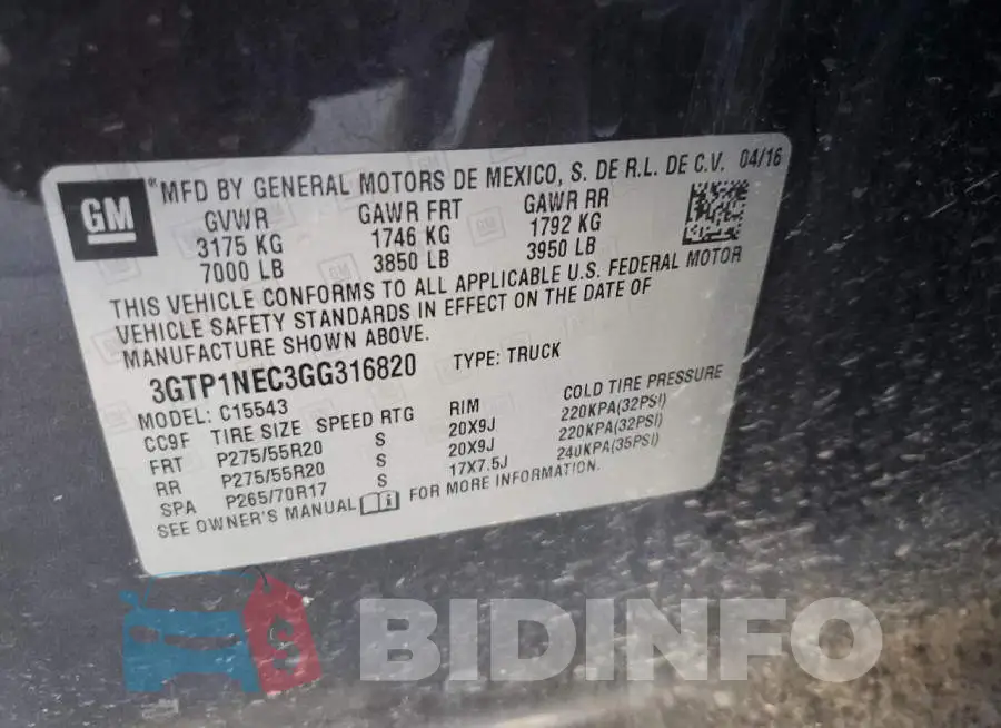 3GTP1NEC3GG316820 Photo# 12
