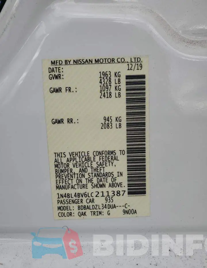 1N4BL4BV6LC211387 Photo# 13