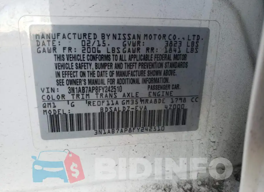 3N1AB7AP8FY242510 Photo# 12