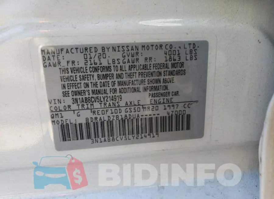 3N1AB8CV5LY214919 Photo# 12