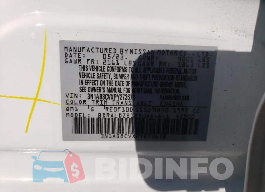 3N1AB8CVXPY273678 Photo# 12