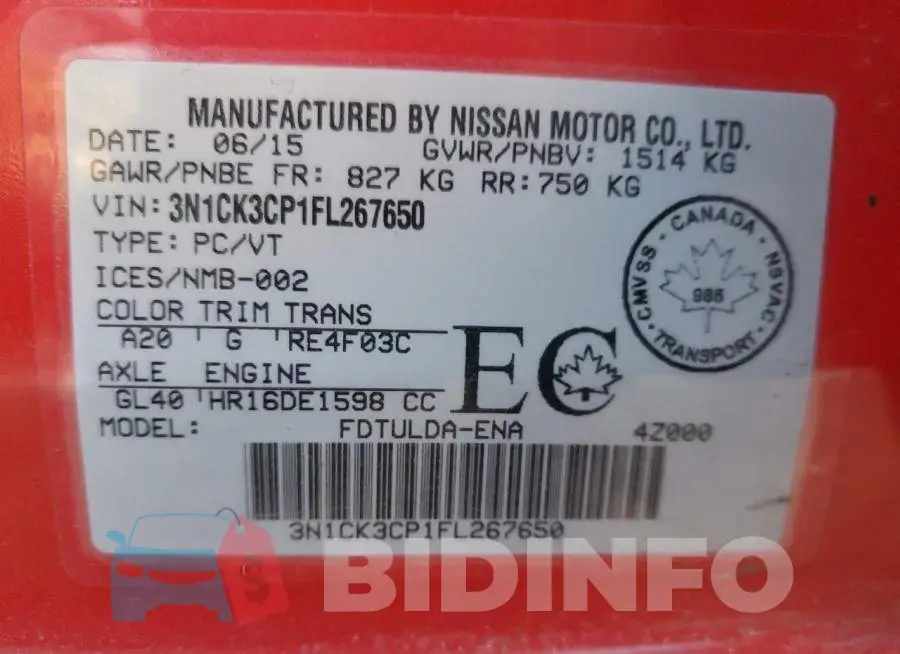 3N1CK3CP1FL267650 Photo# 12