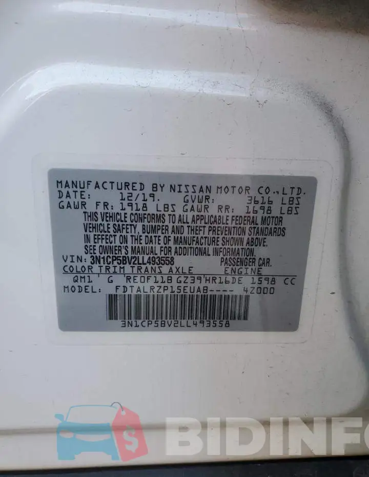3N1CP5BV2LL493558 Photo# 12