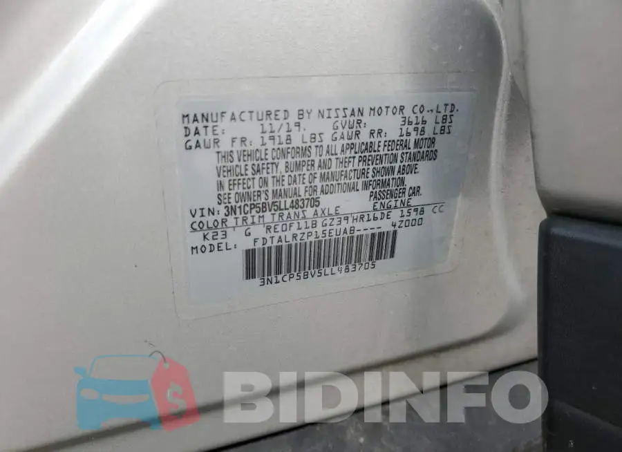 3N1CP5BV5LL483705 Photo# 13