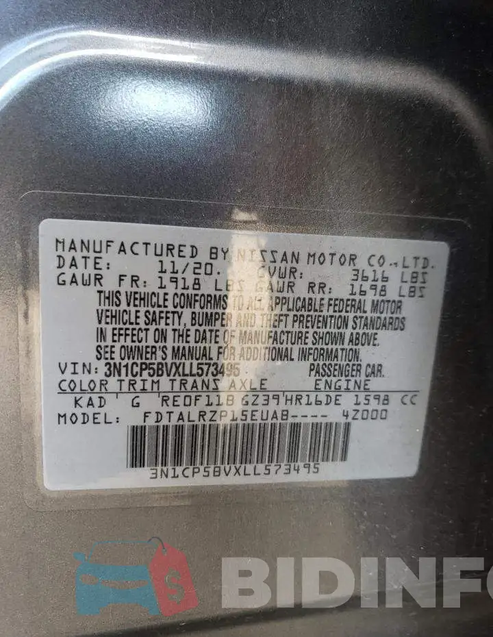 3N1CP5BVXLL573495 Photo# 13