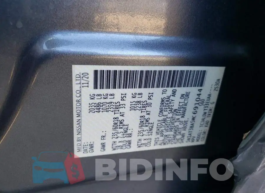 5N1AT3BA5MC691044 Photo# 12