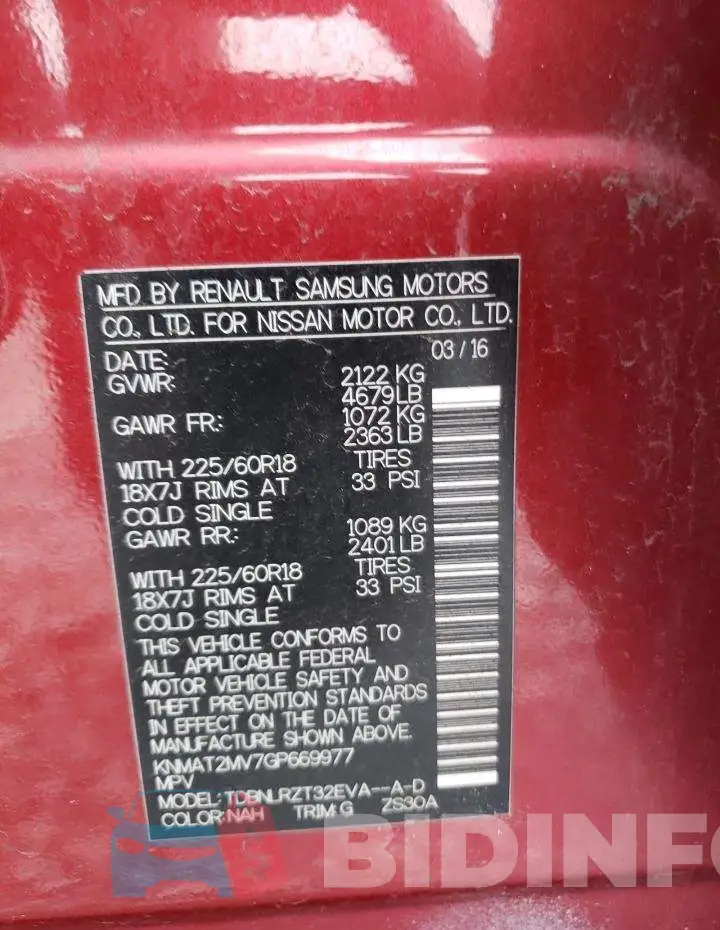 KNMAT2MV7GP669977 Photo# 13