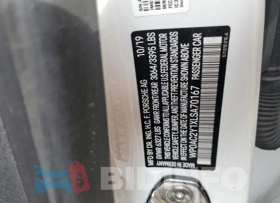 WP0AC2Y1XLSA70167 Photo# 12