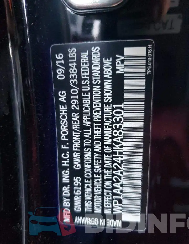 WP1AA2A24HKA83301 Photo# 13