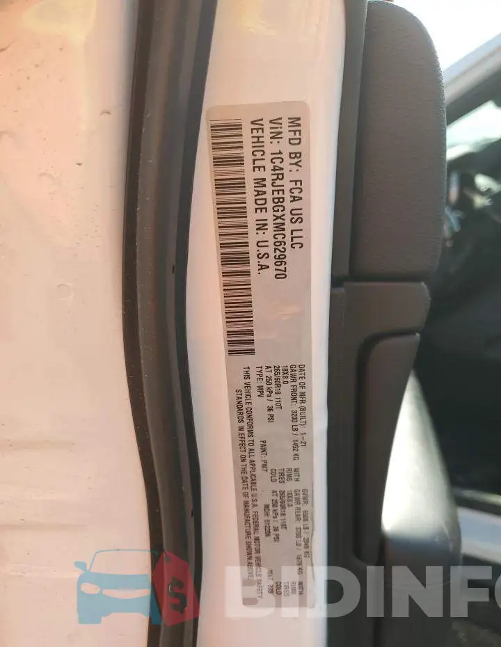 1C4RJEBGXMC629670 Photo# 13