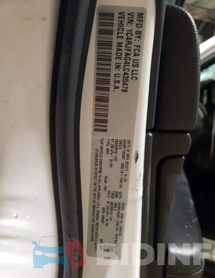 1C4RJFAG4LC435478 Photo# 13