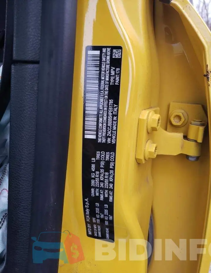 ZACCJBBB5HPE61785 Photo# 12