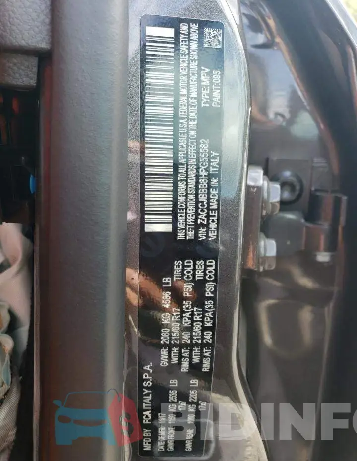 ZACCJBBB8HPG55582 Photo# 13