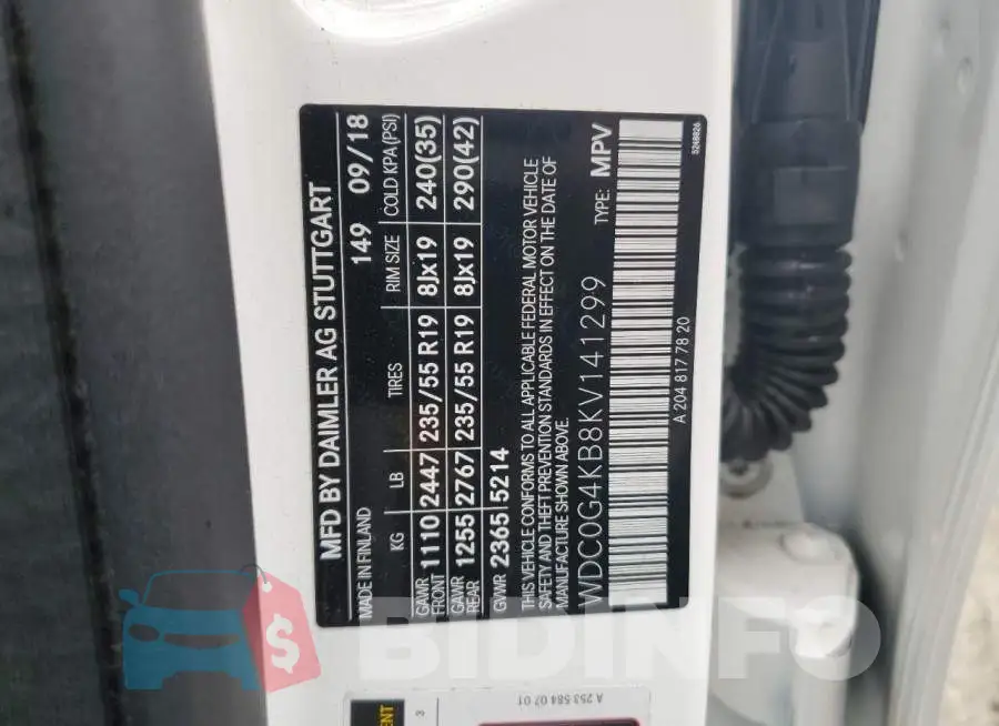 WDC0G4KB8KV141299 Photo# 13