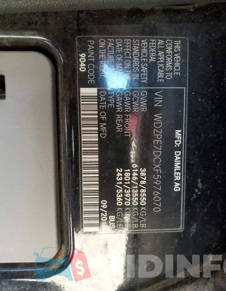 WDZPE7DCXF5976070 Photo# 14