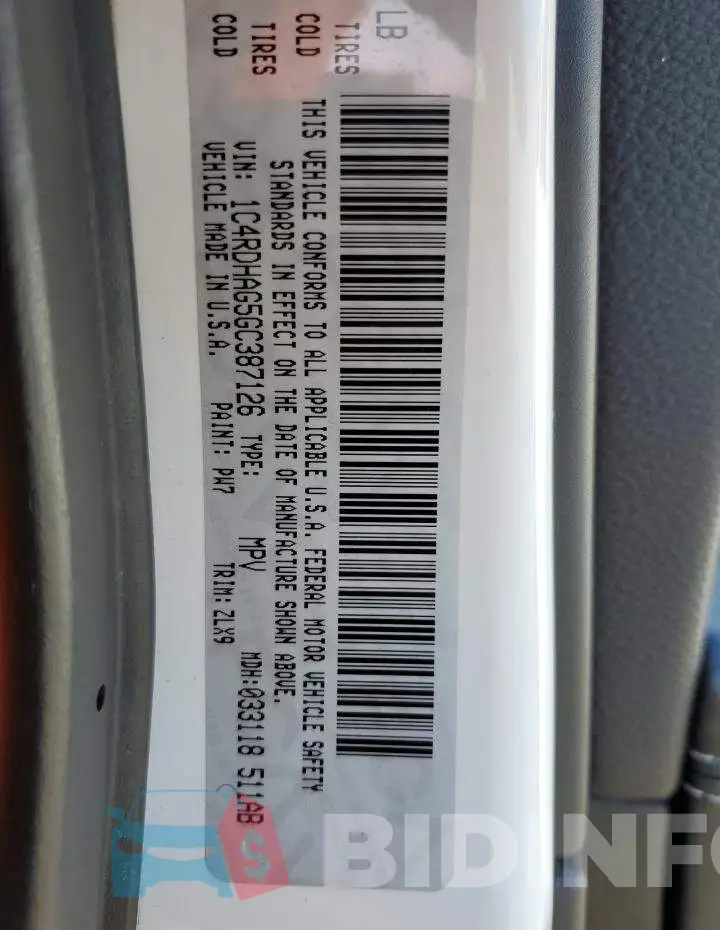 1C4RDHAG5GC387126 Photo# 13