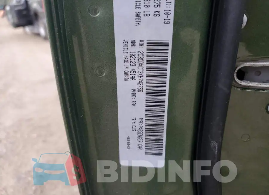 2C3CDXCT3KH742766 Photo# 12