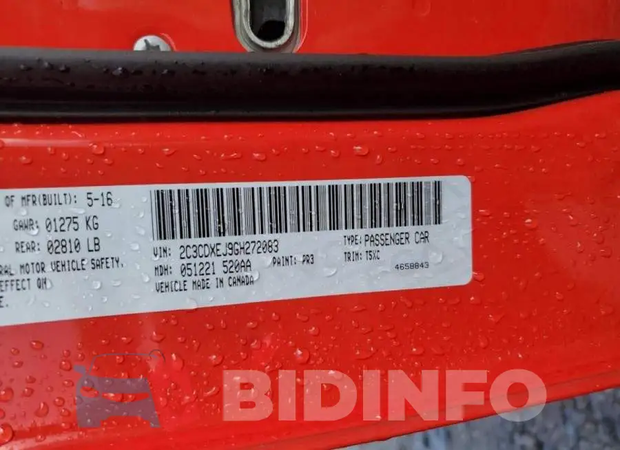 2C3CDXEJ9GH272083 Photo# 13