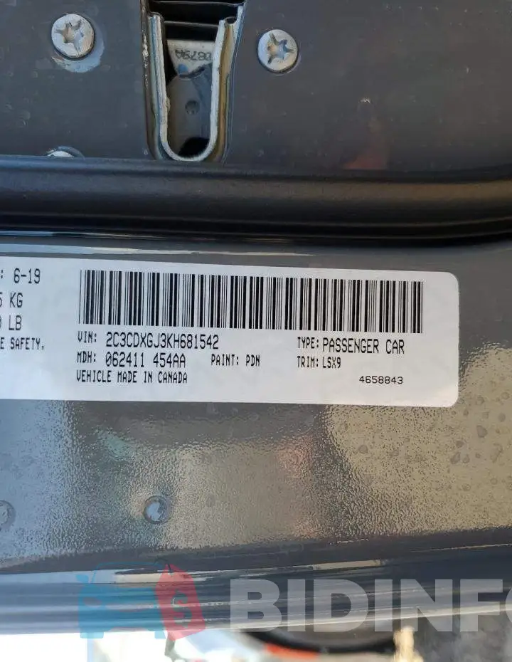 2C3CDXGJ3KH681542 Photo# 12