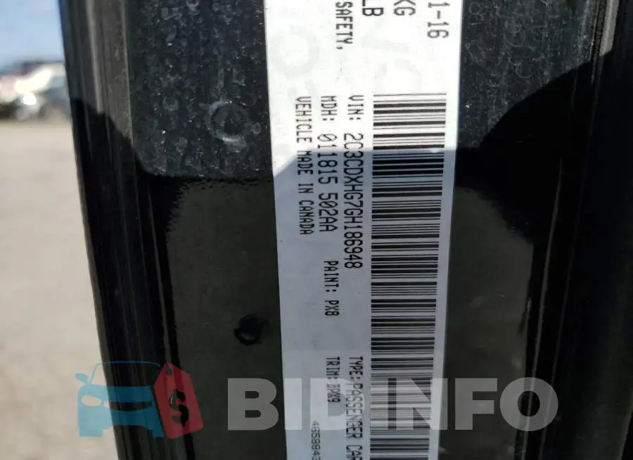 2C3CDXHG7GH186948 Photo# 12