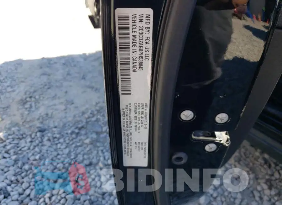 2C3CDZAG8PH538845 Photo# 12