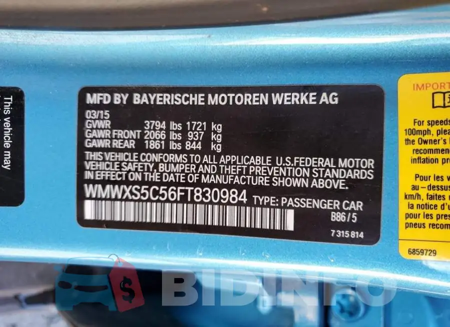 WMWXS5C56FT830984 Photo# 13