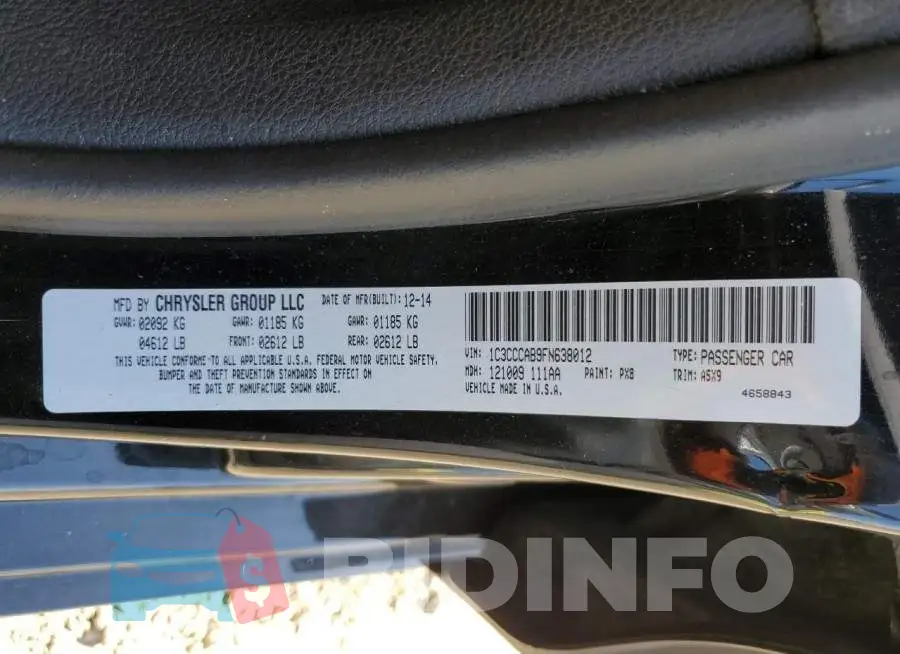 1C3CCCAB9FN638012 Photo# 12
