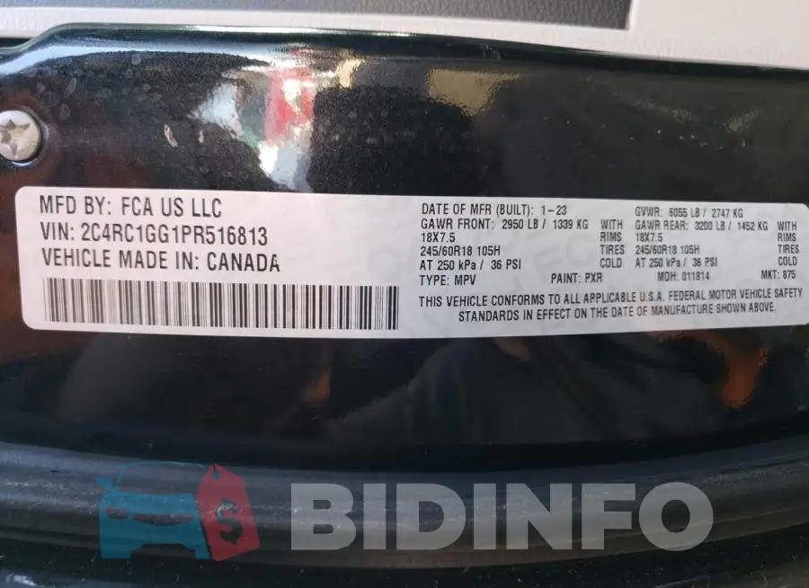 2C4RC1GG1PR516813 Photo# 13