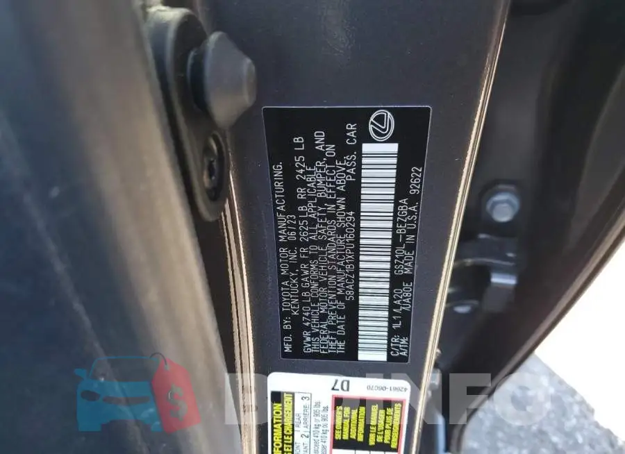58ACZ1B1XPU160294 Photo# 13