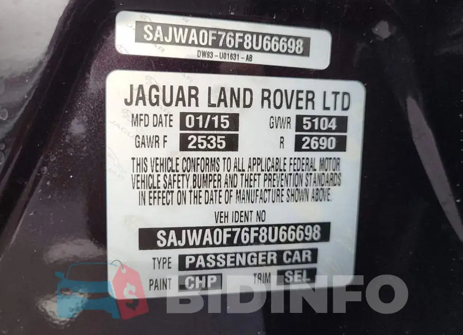 SAJWA0F76F8U66698 Photo# 10
