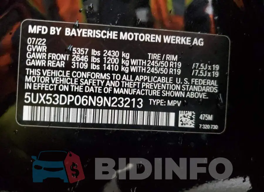 5UX53DP06N9N23213 Photo# 13