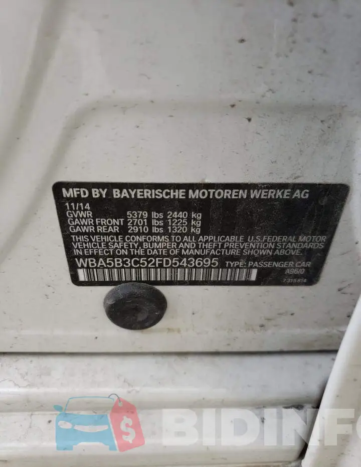 WBA5B3C52FD543695 Photo# 12