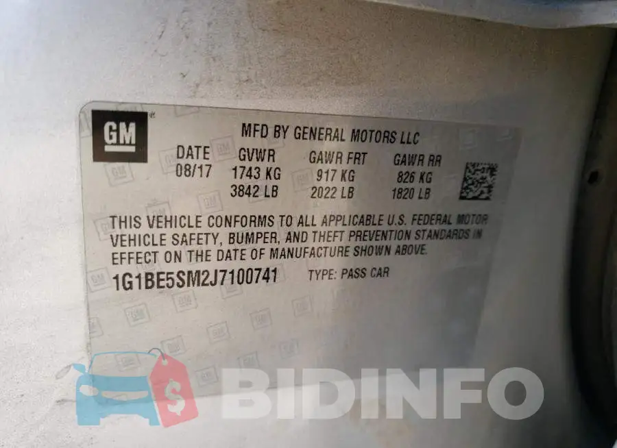 1G1BE5SM2J7100741 Photo# 12