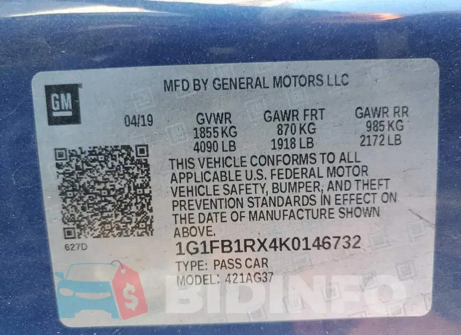 1G1FB1RX4K0146732 Photo# 12