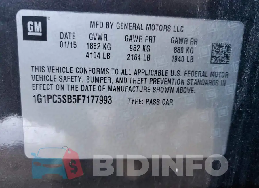 1G1PC5SB5F7177993 Photo# 12