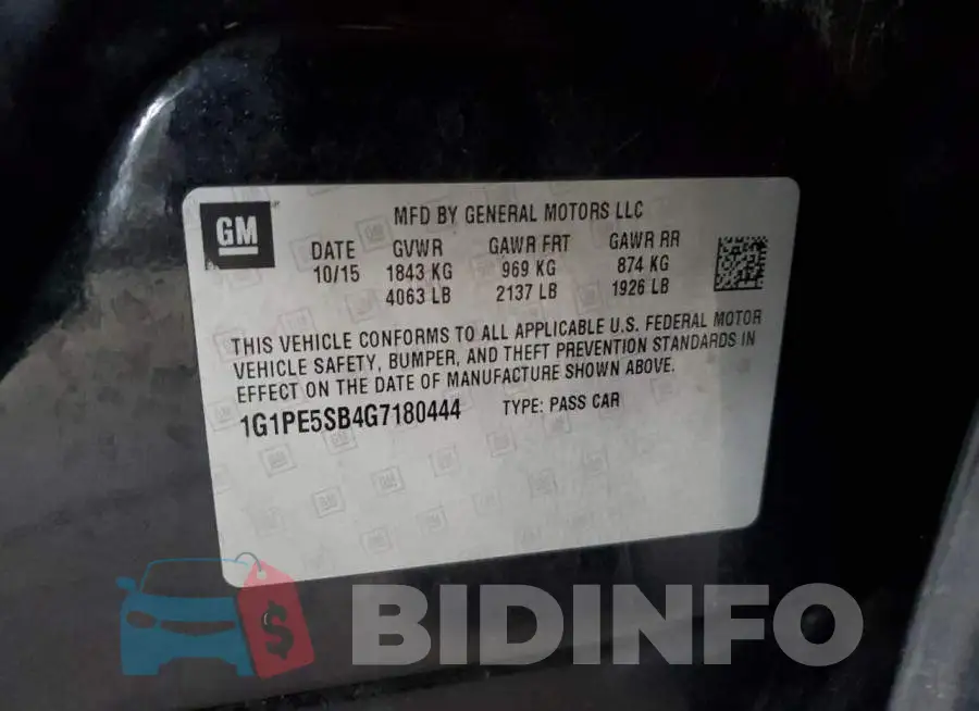 1G1PE5SB4G7180444 Photo# 12