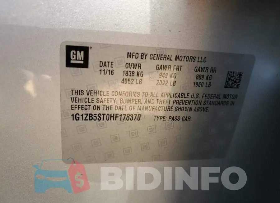 1G1ZB5ST0HF178370 Photo# 12