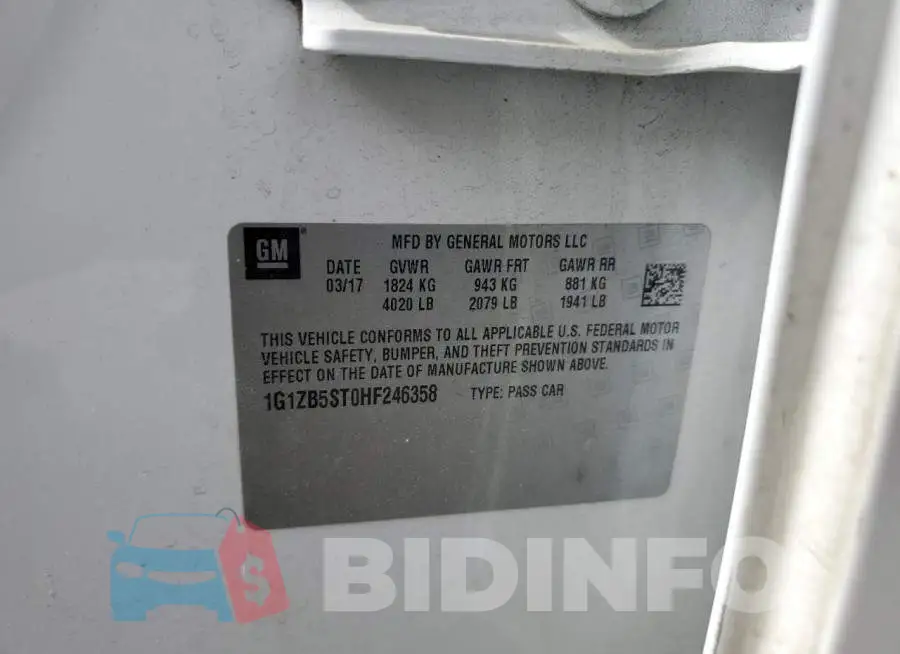 1G1ZB5ST0HF246358 Photo# 13