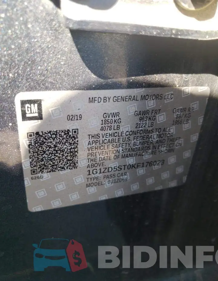 1G1ZD5ST0KF176023 Photo# 12